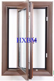 Windows de madera revestido de aluminio ahorro de energía, Windows de aluminio interior para los chalets de lujo